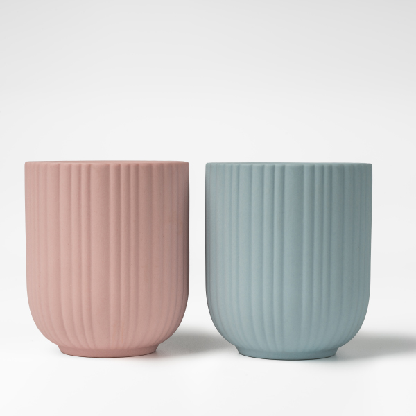 Striata Matte Ceramic Candle Holders Nordic simplex aesthetic lucem continens