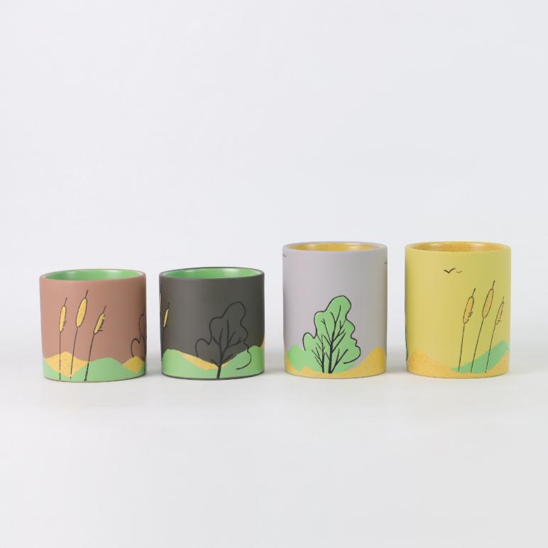 Quattuor Tempora Mons Wild Ceramic Candle Holder: Vas lucis et umbrae, tenentes Scenarium Naturalem in manibus tuis