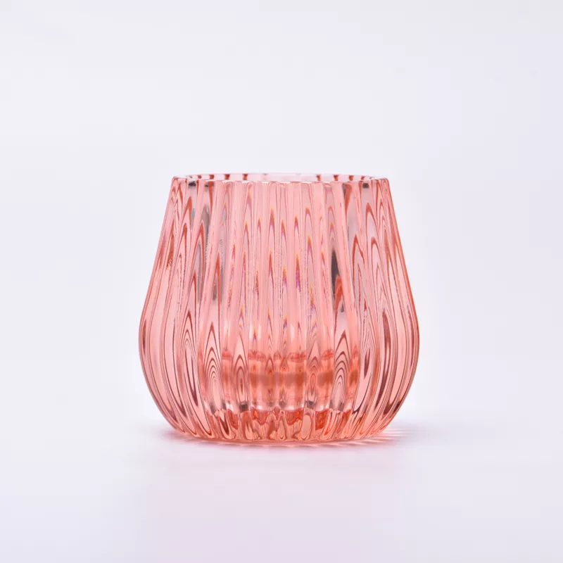 LAETUS Striped Vitrum Candle Holder