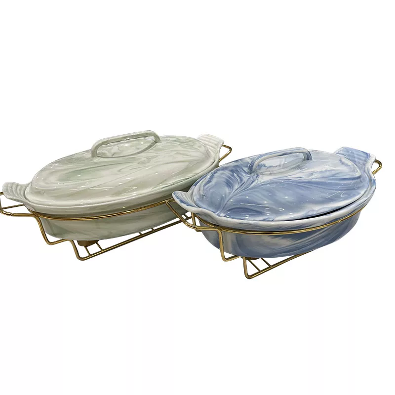Elegans Marbling Ceramic Plate