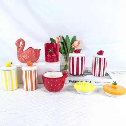 Flos et fructus informibus Ceramic Candle Holder